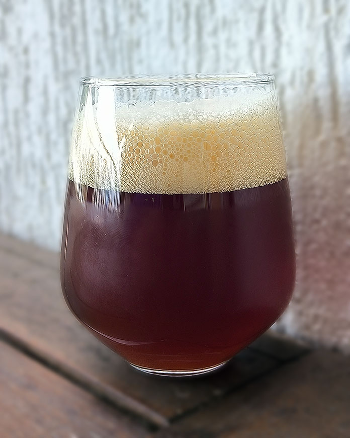 Blue Valentines beer in a glass