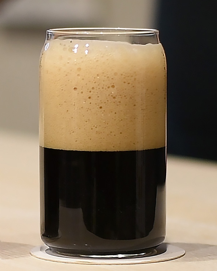 Christmas Dinner beer in a glass